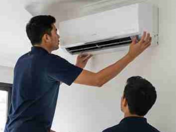 New aircon installation with trunking